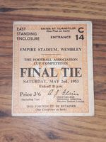 1953 FA Cup Final Ticket – Bolton vs Blackpool - The Matthews Final * FREE P&P *
