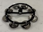 Meinl HTHH1BK Headliner Series Hi-Hat Tambourine, 1 Row Steel Jingles, Black
