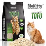 Tofu Clumping Cat Litter 10L Unscented Ultra Absorbent odour Flushable Dust-Free