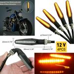 UK 4x Universal LED Motorcycle Motorbike Turn Signal Indicators Light Lamp Amber