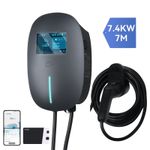 7kW EV Charger 32A Type 2 Electric Car Charging Station with 7m Cable APP/Card