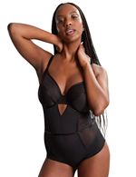 Panache Tango Essence Plunge Bodysuit Underwired Body 10965 Black Lingerie