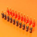 High Quality 20pcs 4mm Banana Plug Male Connector Gold Audio Speaker Wire Cables