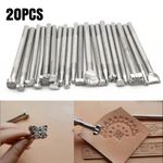 UK 20x Leather Working Saddle Making Stamps Tools Set for Leathercraft Carving