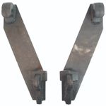 Pair Euro 8 Quickie Loader Brackets Hook Eye Weld On Tractor Euro norm INC VAT