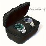 Hard Shell Watch Travel Case 2 Slot Protective Storage Organizer