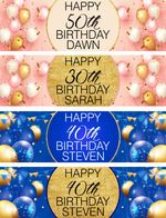 PERSONALISED BIRTHDAY PARTY BANNERS  18th 21st 30th 40th 50th 60th 70th Birthday