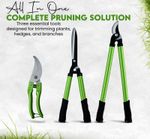 3pc Tree Lopper Shears Secateurs Hedge Garden Pruning Plier Tool Cutting Set