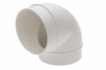ELBOW BEND 90 DEGREE 5" 125mm DIA ROUND DUCTING CONNECTOR PIPE SOLID