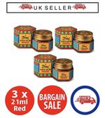 Tiger Balm RED Ointment Headache, Muscle Aches And Pains Relief Balm - 21ml x 3