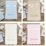 Personalised Baby Cotton Knitted Blanket Soft Natural Breathable Baby Blanket