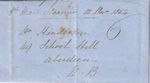 JAMAICA: Shipmail cover Bath to Aberdeen 1854. Rate notation. Contents.