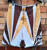 Billabong Andy Irons Rising Sun gold brown board shorts