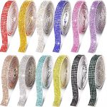 Self-Adhesive Rhinestone Strip 0.45-3.1cm Wide Ribbon Trim Tape Diamante Sticker