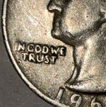 ERROR 1966 Washington Quarter 25C US Coin Circulated Ungraded