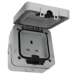Waterproof Outdoor/Garden IP66 Mains Power Socket Outlet Single Gang