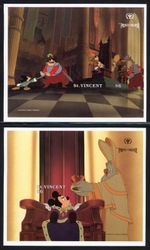 St. Vincent 1991 Disney Prince and the  Pauper Sc#1518-21 RARE Imperforate Proof
