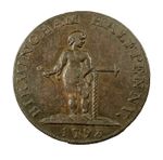 1793 Warwickshire Birmingham Halfpenny copper conder token - D&H# 50