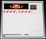 Custom Decal for 6385 Replacement Sticker Sheet