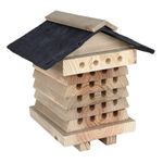 Gardman Wooden & Slate Bee Hive Hotel Nester Wildlife House Habitat