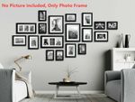 Large Set 23Pcs Photos Multi Picture Frame Collage Aperture Decor Memories Black