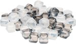 60x Reusable Ice Cubes Cold Drinks Freezer Blocks Pitcher Cooler Clear & Grey