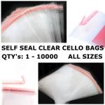 Clear Cello Bags Cellophane Self Seal Large Small For Sweet Card Craft Party OPP