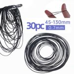 30pc 45-130mm Mix Cassette Tape Machine Common Belt for Recorder DVD Drive 0.7mm
