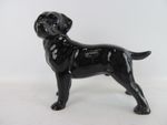 Vintage Coopercraft Black Labrador Retriever Dog Ornament Gloss Figurine