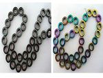 32pcs Gemstone Hematite HemititeDonut Beads Polished & Rainbow 12mm x 4mm