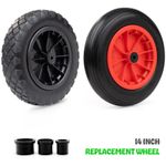 PU 14" Replacement Puncture Proof Wheelbarrow Wheel 3.50-8 Solid Tyre UK