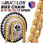 BUCKLOS 8/9/10/11/12 Speed BIcycle Chain L for KMC/SHIMANO 116/126 Link Gold UK