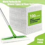 100x Dry Sweeping Disposable Cloths, Mop Refill Compatible Sweeper UK.