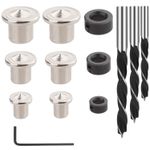 Rybtd 6/8/10mm Wood Dowel Hole Drilling Guide Jig Kit with 6 Dowels Alignment T