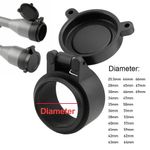Rifle Scope Lens Cover Flip Up Cap Objective Lense Lid Quick Spring Protection