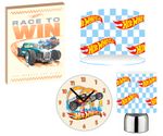 HOT WHEELS logo  - 10" Lightshade, Touch Lamp, Wall Art, Wall Clock or Bundle