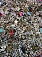 848g Jewellery Making Charms MIXED Job Lot SILVER SEE PHOTOS*