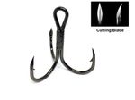 30 Hooks for Each Pack Black Nickle Cutting Blade Forged Treble Hooks FH31HP30