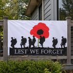 Remembrance Day Flag 5ft x 3ft (90cm x 150cm) Lest we forget army Flag Flags