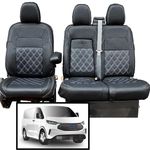 FORD TRANSIT CUSTOM SEAT COVERS 2023, 2024, 2025 MK2 Faux Leather + TRAY COVER