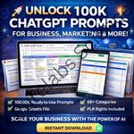 100,000+ ChatGPT Prompts PLR | AI Prompts for Business, Marketing 🇬🇧