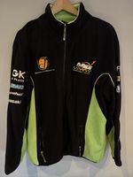 Kawasaki MSS Discovery Racing Fleece Jacket XL Black Green Full Zip Sponsor Logo