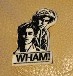 WHAM VINTAGE GEORGE MICHAEL ANDREW RIDGELEY ORIGINAL PIN BADGE POST IN JIFFY BAG