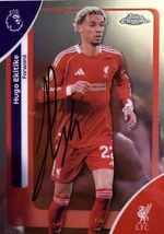 Hugo Ekitike Liverpool Topps Chrome Premier League 2026 Hand Signed Card