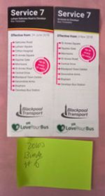 Blackpool Transport 7 Bus Timetables Leaflets 24 Jun & 4 Nov 2018