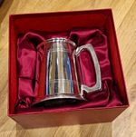H. Samuel Pewter Beer Tankard Mug with Handle in Presentation Box