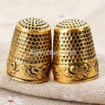 Thimbles Finger Protector Hard Metal Sewing Hand Needlework Accessories 3 Colour