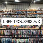 Linen Trousers Mix - 10KG to 100KG - Vintage Used Clothing Wholesale Bundle