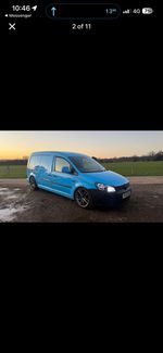 2011 Vw Caddy 1.6tdi In Blue With Rear Seats And  Boot Space