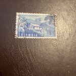 COLOMBIA 5 CENTAVOS STAMP VIVIENDA CAMPESINA BLUE